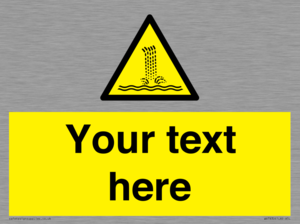 Custom warning artificial waterfall